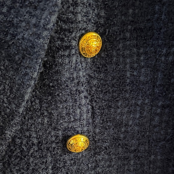 Zara Deep Royal Blue Jacket with Gold Accents - Picture 6 of 11